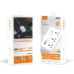 Regleta Eléctrica LDNIO SC3416: ¡Potencia tus Dispositivos con 65W GaN!, extensión de corriente 2mt 4 usb