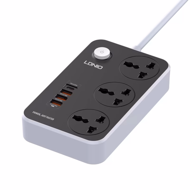 Regleta Eléctrica LDNIO SC  Tomas  Puertos USB y Carga Rápida