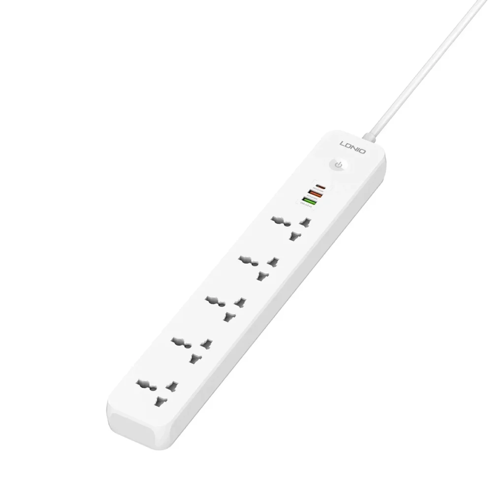 Regleta Eléctrica LDNIO SC  Tomas  Puertos USB y Carga Rápida Supresor de Pico con USB Extensión Eléctrica con Puertos USB