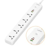 Regleta Eléctrica LDNIO SC5319: ¡5 Tomas, 3 Puertos USB y Carga Rápida!, Supresor de Pico con USB, Extensión Eléctrica con Puertos USB