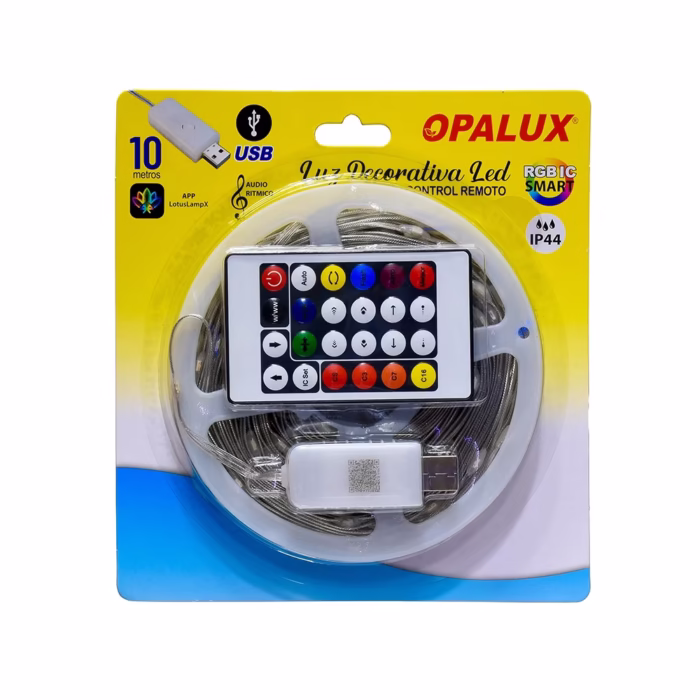 Tira Luz LED Decorativa  Metros | Luces RGBic Inteligente | Opalux OP D RGB Dale Vida a tus Espacios con Color