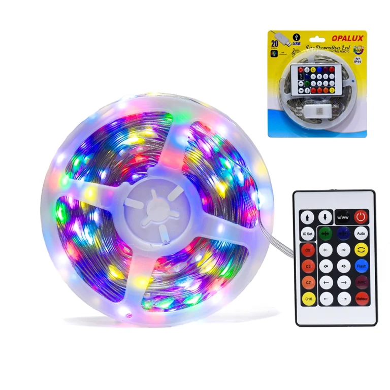 Tira Luz LED Decorativa 20 Metros RGBIC UltraBrillante | Opalux OP-D20-RGB: Dale Vida a tus Espacios con Color, Luz Decorativa LED con Control Remoto