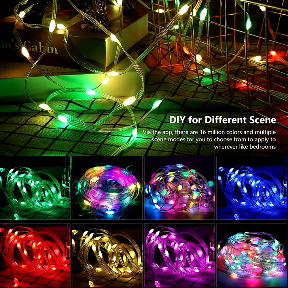 Tira Luz LED Decorativa 20 Metros RGBIC UltraBrillante | Opalux OP-D20-RGB: Dale Vida a tus Espacios con Color, Luz Decorativa LED con Control Remoto