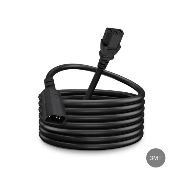 Cable de Poder UPS C13 a C14 de 3 Metros American NET GP-130-CAP-GG3M: ¡Alimentación Confiable para tus Equipos!