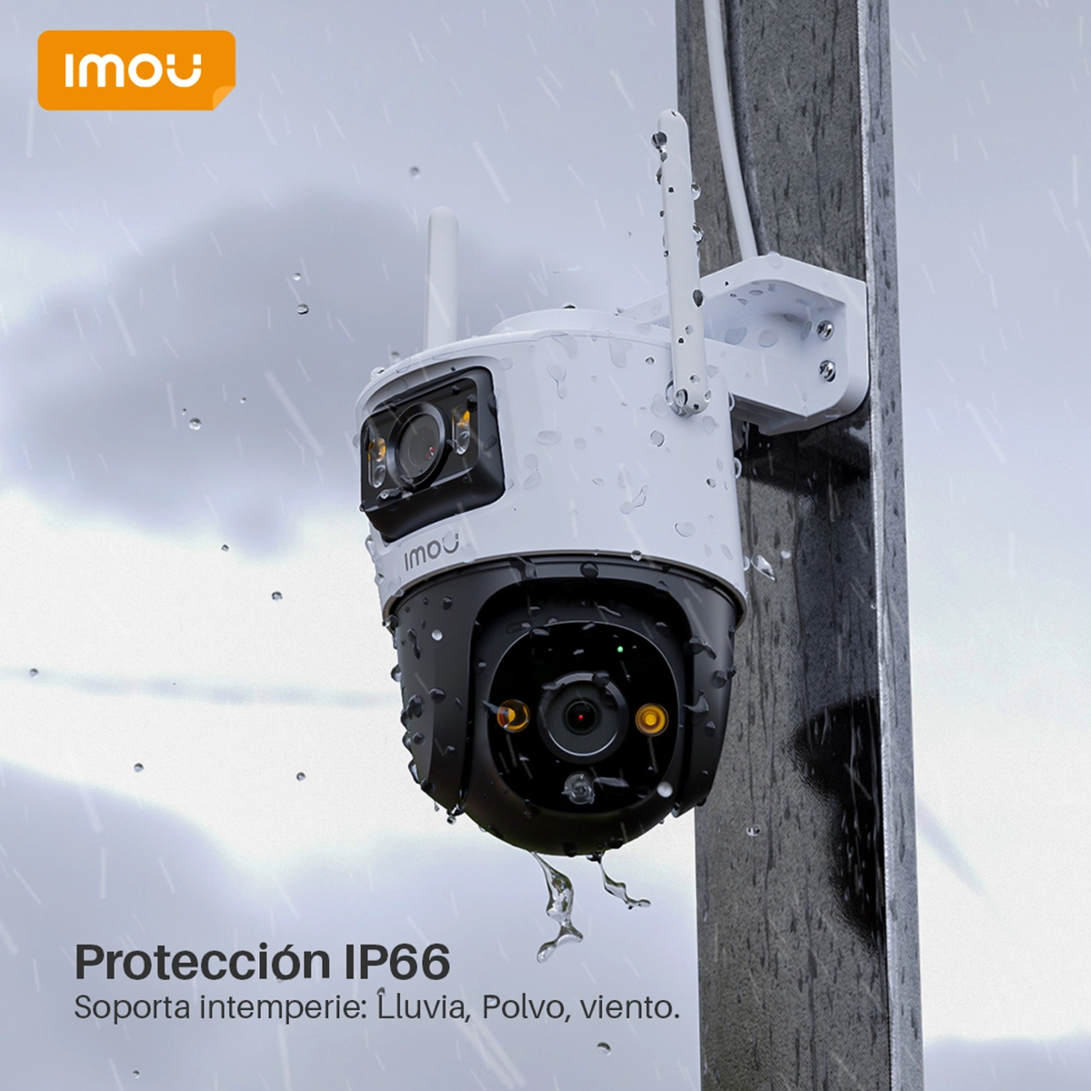 Cámara de Seguridad PTZ WiFi 10MP IMOU Cruiser Dual IPC-S7XN-10MOV: ¡Doble Lente para una Protección Completa!, cámara para Exterior PTZ Inalámbrico con Doble Lente