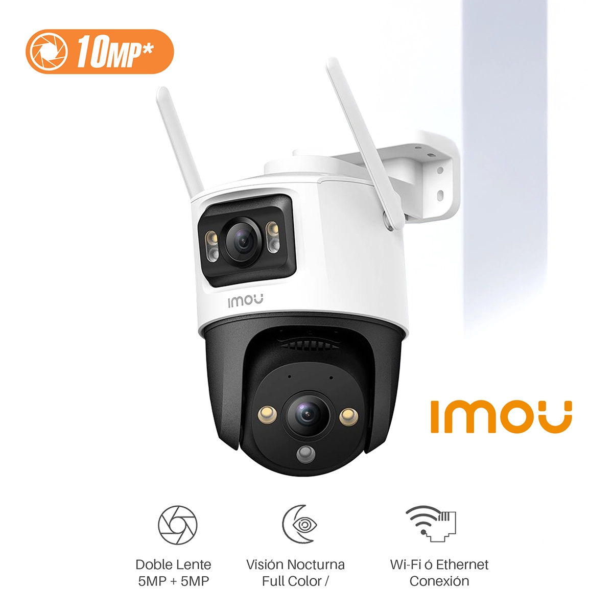 Cámara de Seguridad PTZ WiFi 10MP IMOU Cruiser Dual IPC-S7XN-10MOV: ¡Doble Lente para una Protección Completa!, cámara para Exterior PTZ Inalámbrico con Doble Lente