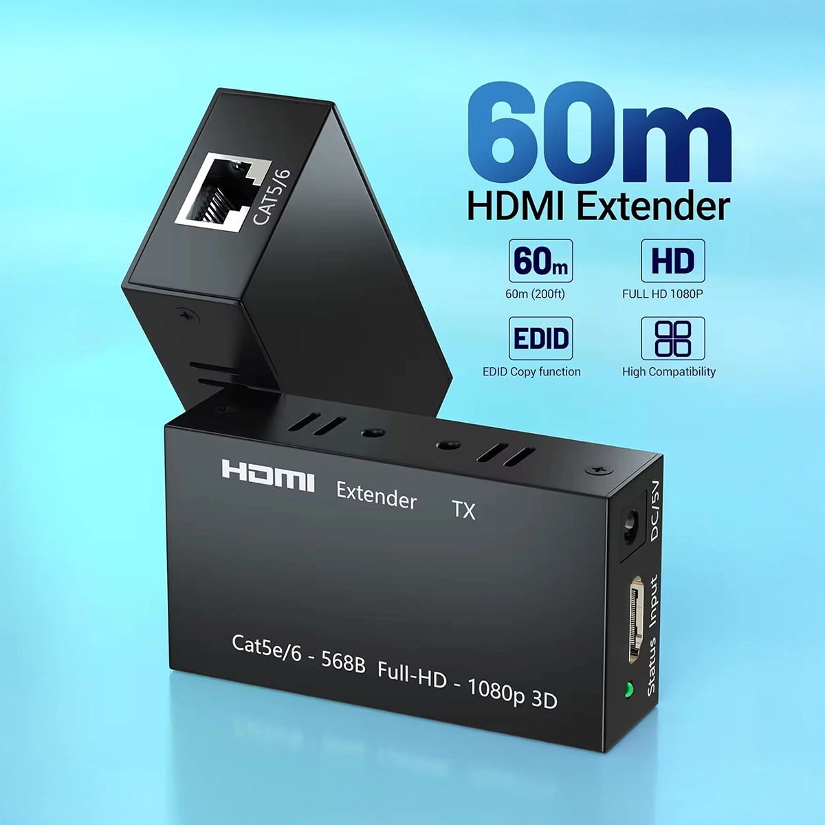 Extensor HDMI 60 Metros High Full Max HFM-S-86: ¡Lleva tu Señal HDMI a otro Nivel!, Extender HDMI 60 Metros