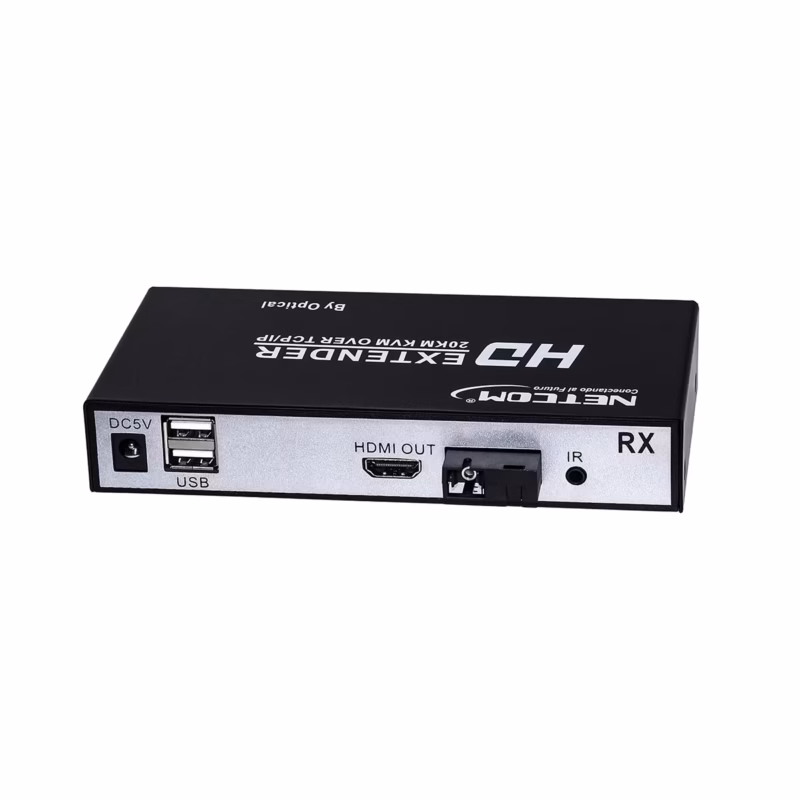 Extender HDMI KVM por Fibra Óptica KM NETCOM PE EX Conexión HD a Larga Distancia