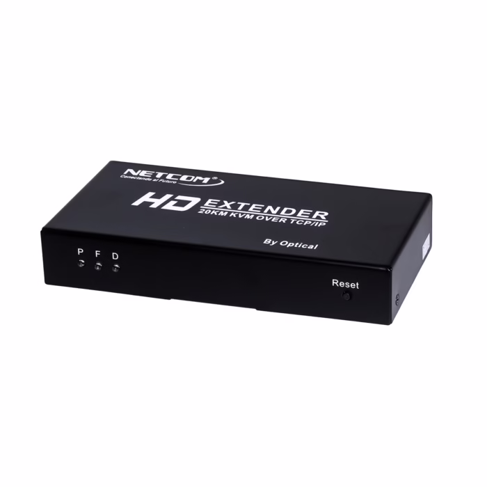 Extender HDMI KVM por Fibra Óptica KM NETCOM PE EX Conexión HD a Larga Distancia Extensor HDMI por Fibra Optica