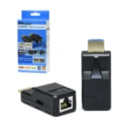 Extensor HDMI 60 Metros compacto High Full Max HFM-S-81: ¡Lleva tu Señal HDMI Más Lejos!, Extender HDMI 60MT por Cable de Red