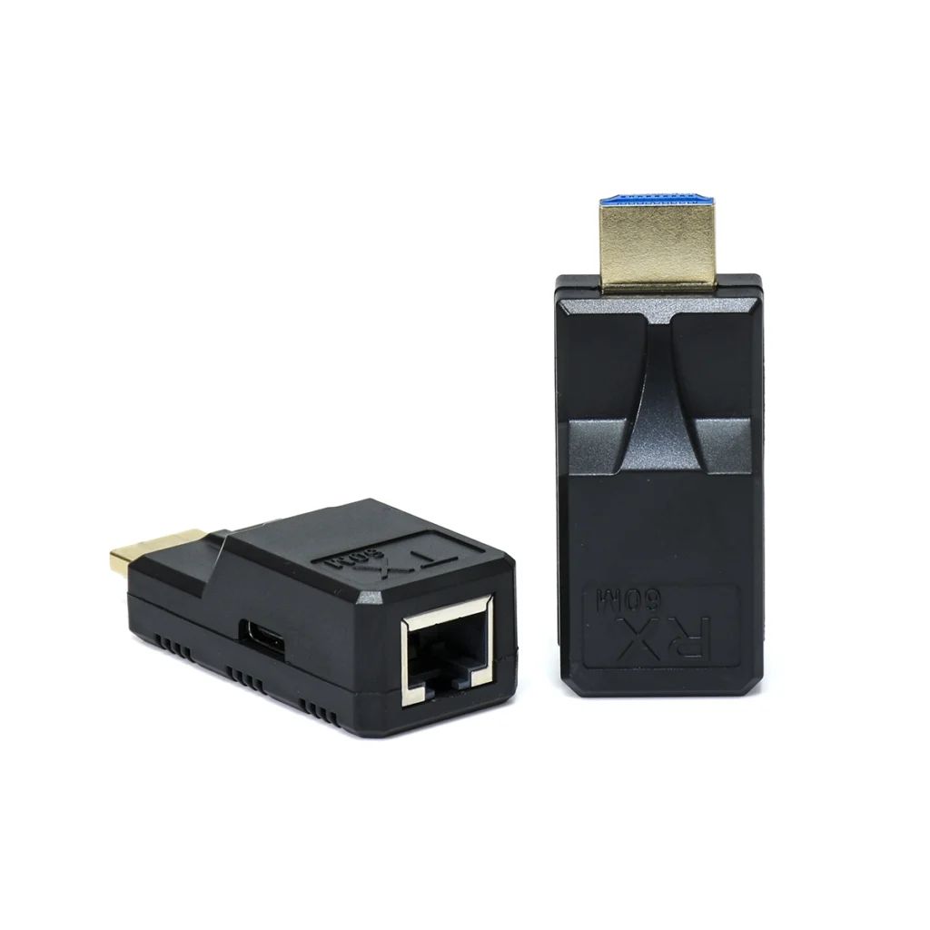 Extensor HDMI  Metros compacto High Full Max HFM S  Lleva tu Señal HDMI Más Lejos Extender HDMI MT por Cable de Red