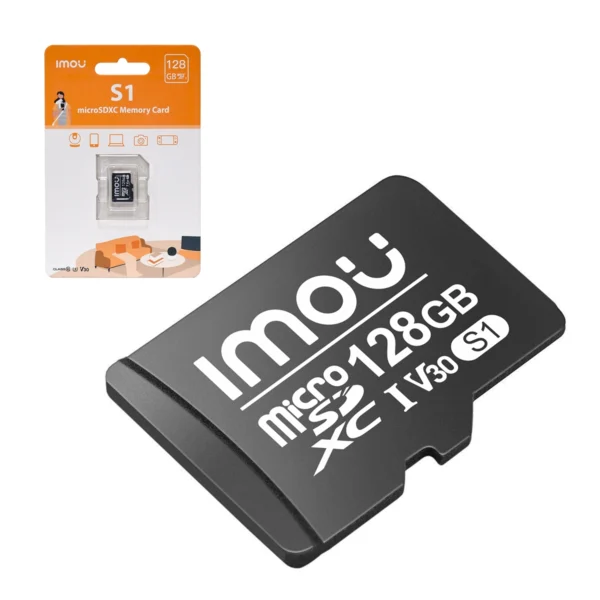 Memoria MicroSDXC 128GB IMOU ST2-128-S1: ¡Almacenamiento Confiable para tus Dispositivos!, Memoria MicroSD 128GB XC Class 10 U3 V30