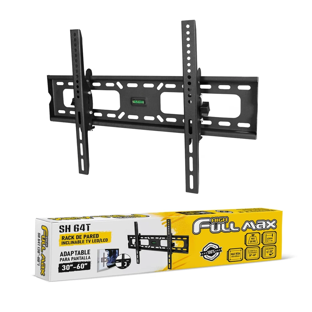 Rack Fijo para TV 30" a 60" High Full Max SH-64T: ¡Soporte Seguro y Elegante para tu Pantalla!