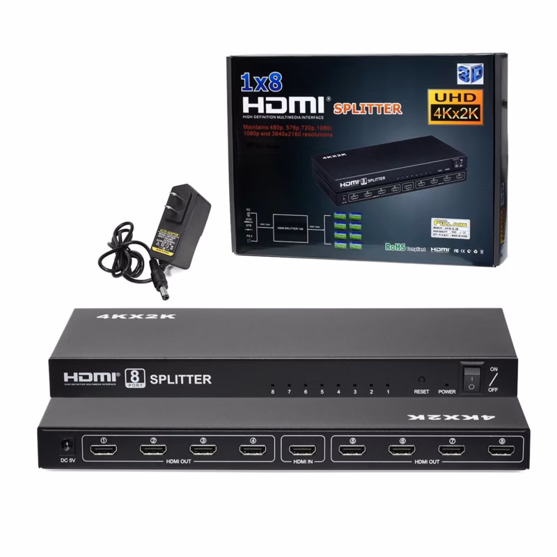 Splitter HDMI × KxK High Full Max HFM S  Multiplica tu Señal HDMI a  Pantallas