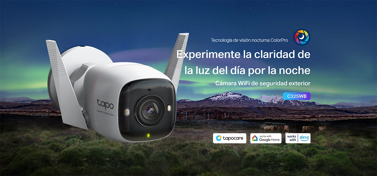 Cámara WiFi Exterior Tapo C325WB: ¡Seguridad Inteligente en 2K QHD!, Cámara de Seguridad inalámbrica para Exterior