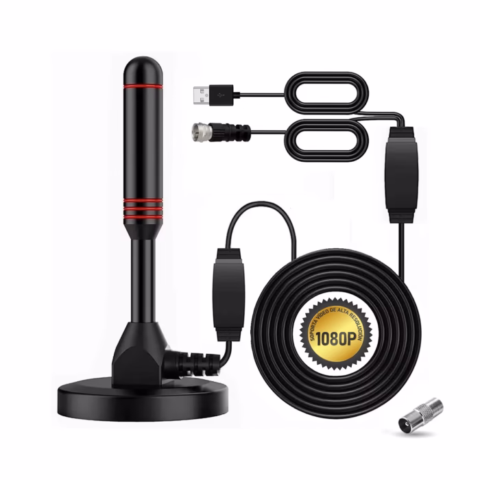 Antena Digital Amplificada High Full Max HFM ATVD Señal TDT HD Nítida y Potente