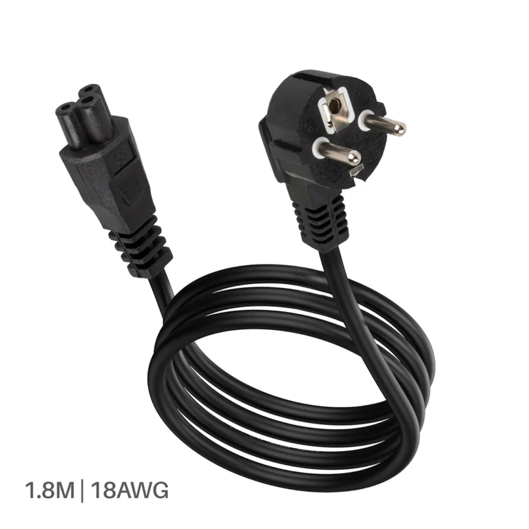 Cable de Poder Trébol a Schuko 1.8m High Full Max ZZ-HFM-AD124: ¡Alimenta tus Dispositivos con Seguridad!