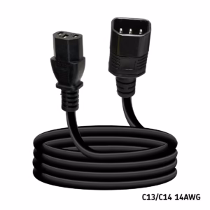 Cable de Poder UPS C13 a C14 de 14AWG High Full Max BC-0086-1C____ Cable de Poder C13 a C14 14AWG High Full Max BC-0086-1C: ¡Alimentación Confiable y Segura!