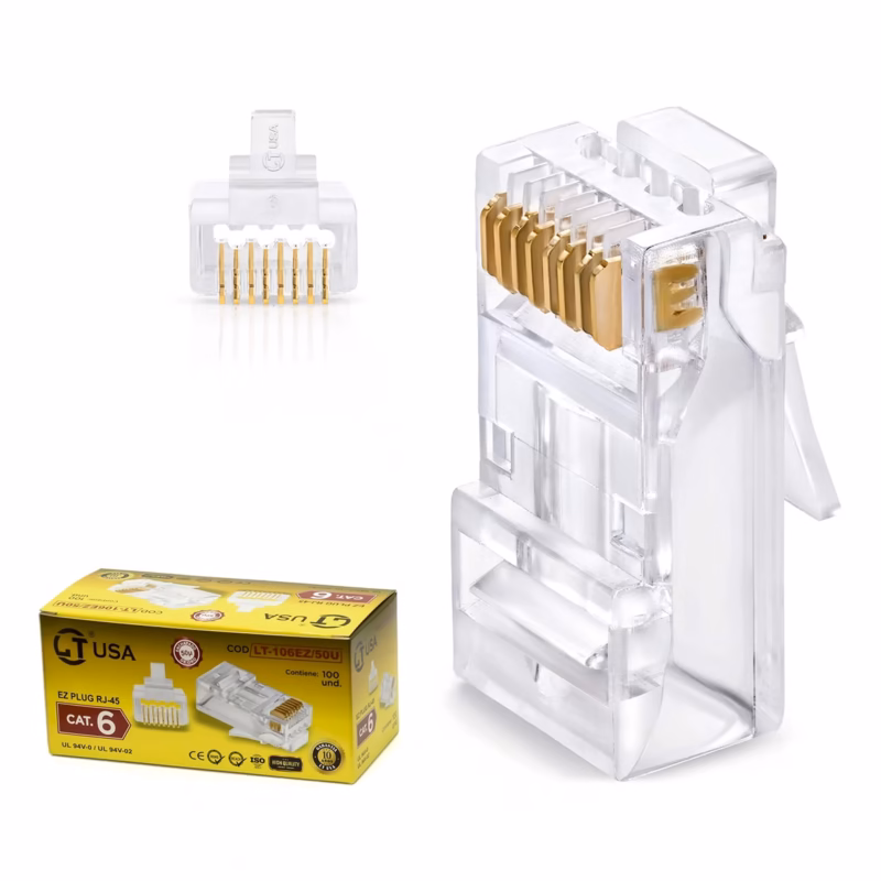 Conectores RJ Cat Pass Through LT USA LT EZ U Conexiones de Red en Alta Calidad