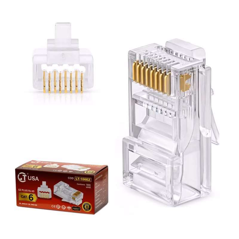 Conectores RJ Cat Pass Through LT USA LT EZ Conexiones de Red Confiables y de Alta Velocidad