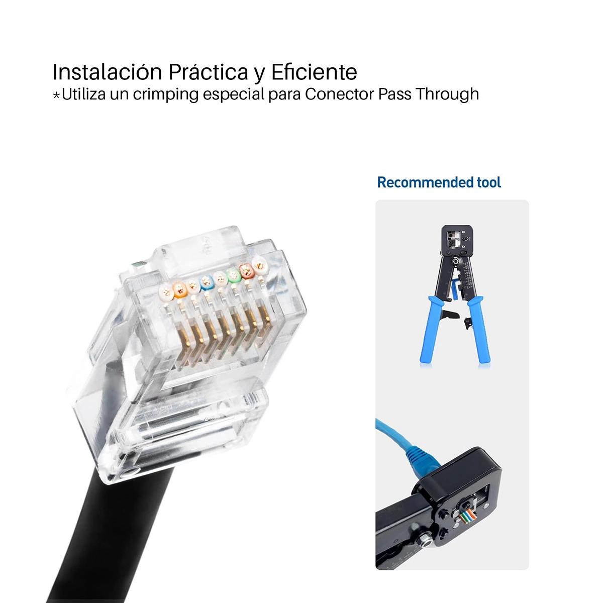 Conectores RJ45 Cat6 Pass Through LT USA LT-106EZ: ¡Conexiones de Red Confiables y de Alta Velocidad!