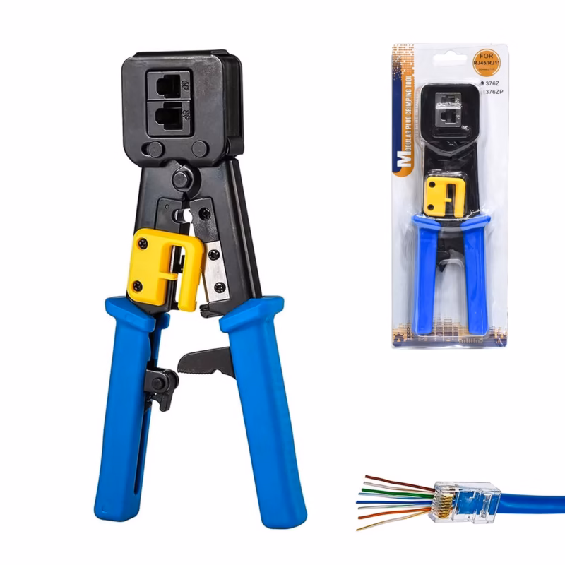 Crimping Tool RJ Pass Through American NET GP  M Herramienta Profesional para Conectores de Red