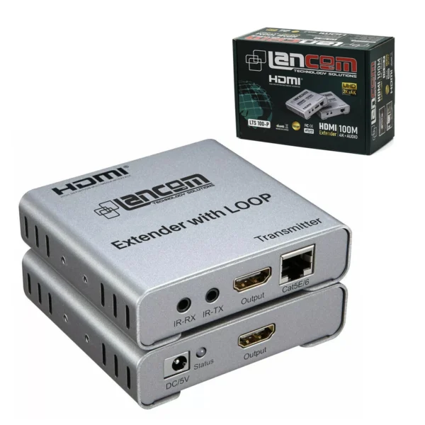 Extensor HDMI 4K 100 Metros Lancom LTS-100-P: ¡Ultra Alta Definición a Larga Distancia!