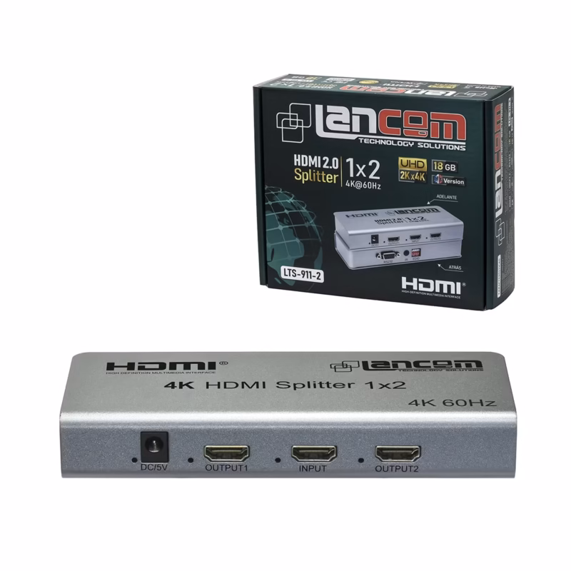 Splitter HDMI × Lancom LTS   en KHz Gbps Duplica tu Señal HDMI a  Pantallas