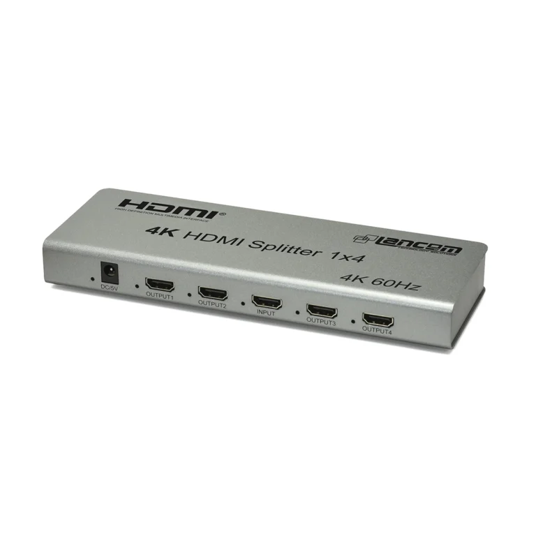 ¡Amplía tu Visión con el Splitter HDMI 1x4 Lancom LTS-911-4! | V2.0 4K@60Hz | Ultra HD 2160p, Divisor HDMI 1x4, 4K HDMI Splitter