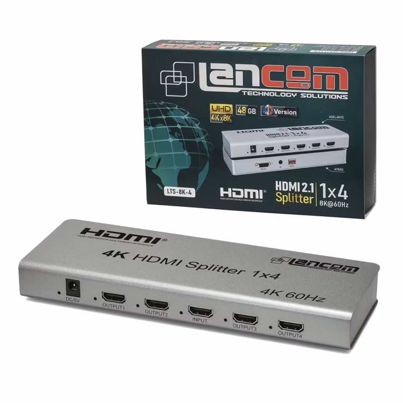 Splitter HDMI × Lancom KHz LTS   Multiplica tu Señal HDMI a  Pantallas