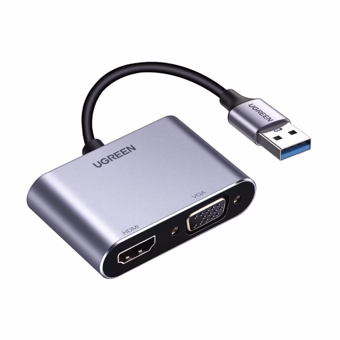Adaptador USB a HDMI  VGA Ugreen CM Doble Pantalla para Mayor Productividad Ugreen
