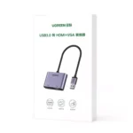 Adaptador USB a HDMI + VGA Ugreen CM449: ¡Doble Pantalla para Mayor Productividad! Ugreen 20518