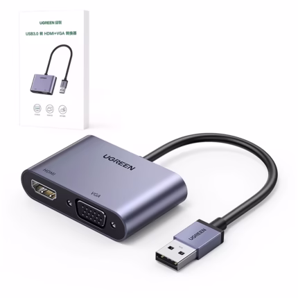 Adaptador USB a HDMI + VGA Ugreen CM449: ¡Doble Pantalla para Mayor Productividad! Ugreen 20518