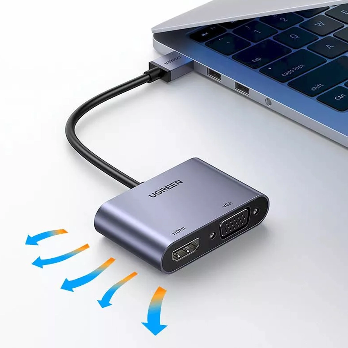 Adaptador USB a HDMI + VGA Ugreen CM449: ¡Doble Pantalla para Mayor Productividad! Ugreen 20518
