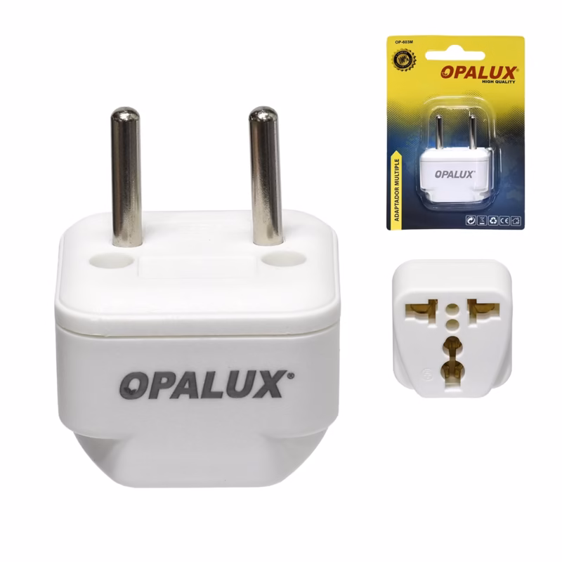 Adaptador de Enchufe Redondo a Universal Opalux OP M Tu Compañero de Viaje Ideal