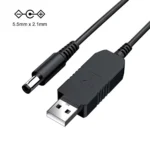 Cable USB a Plug DC 12V 1A (Boost) OX1170: Energía para tus Dispositivos en Cualquier Lugar, Cable USB a 12V Plug DC