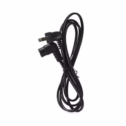 Cable de Poder Tipo 8 con Terminal de 90° American NET GP-132-L-180MM: Conexión Segura y Ahorro de Espacio, Enchufe Plano de 90°, Conector C7 de 90 Grados