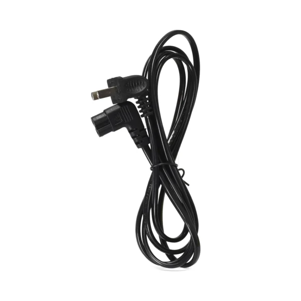 Cable de Poder Tipo 8 con Terminal de 90° American NET GP-132-L-180MM: Conexión Segura y Ahorro de Espacio, Enchufe Plano de 90°, Conector C7 de 90 Grados