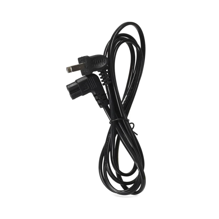 Cable de Poder Tipo 8 con Terminal de 90° American NET GP-132-L-180MM: Conexión Segura y Ahorro de Espacio, Enchufe Plano de 90°, Conector C7 de 90 Grados