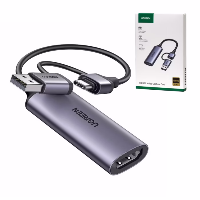 Capturadora HDMI UGREEN CM  Graba y Transmite en pHz con Ultra Baja Latencia