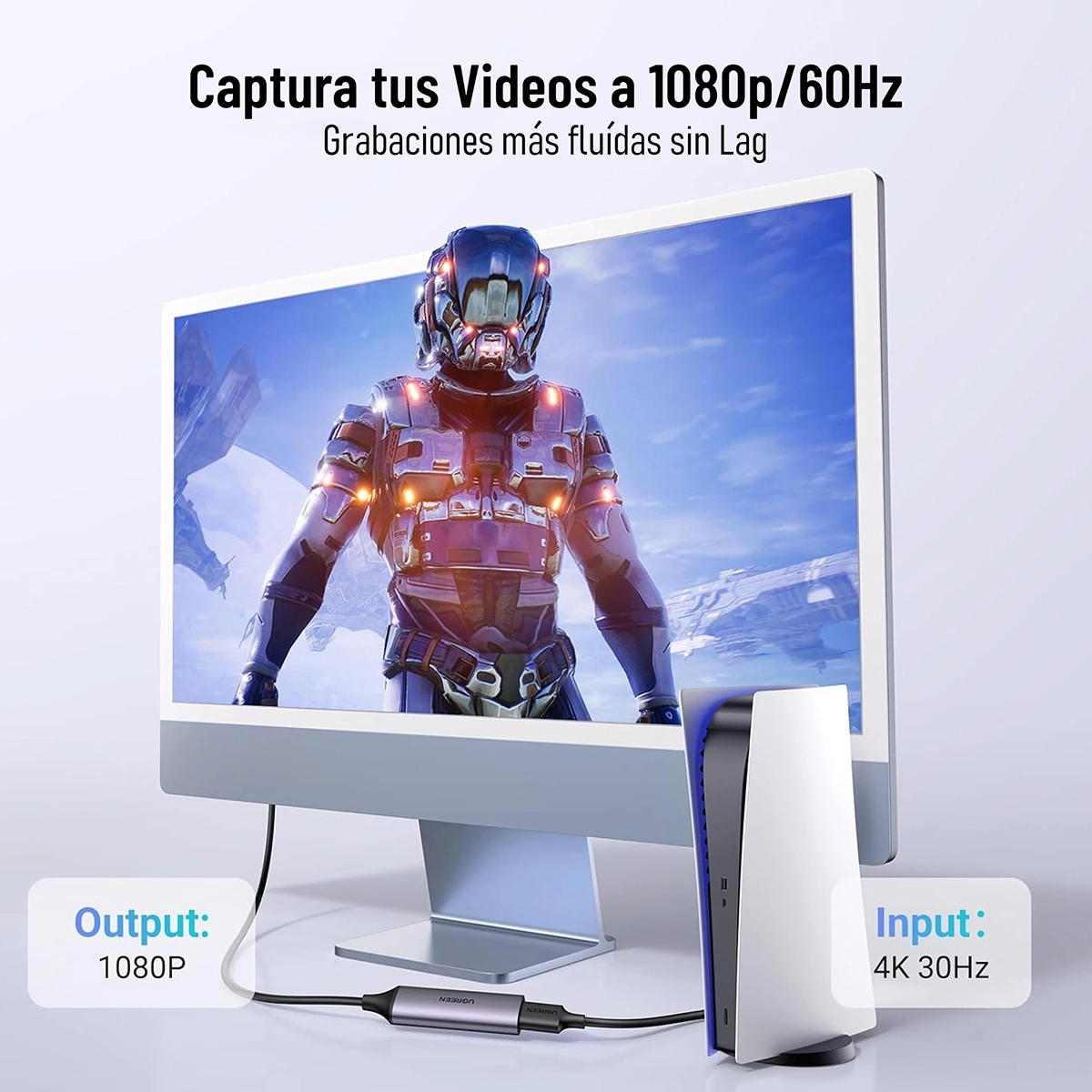 Capturadora HDMI UGREEN CM716-25854: ¡Graba y Transmite en 1080p/60Hz con Ultra Baja Latencia!