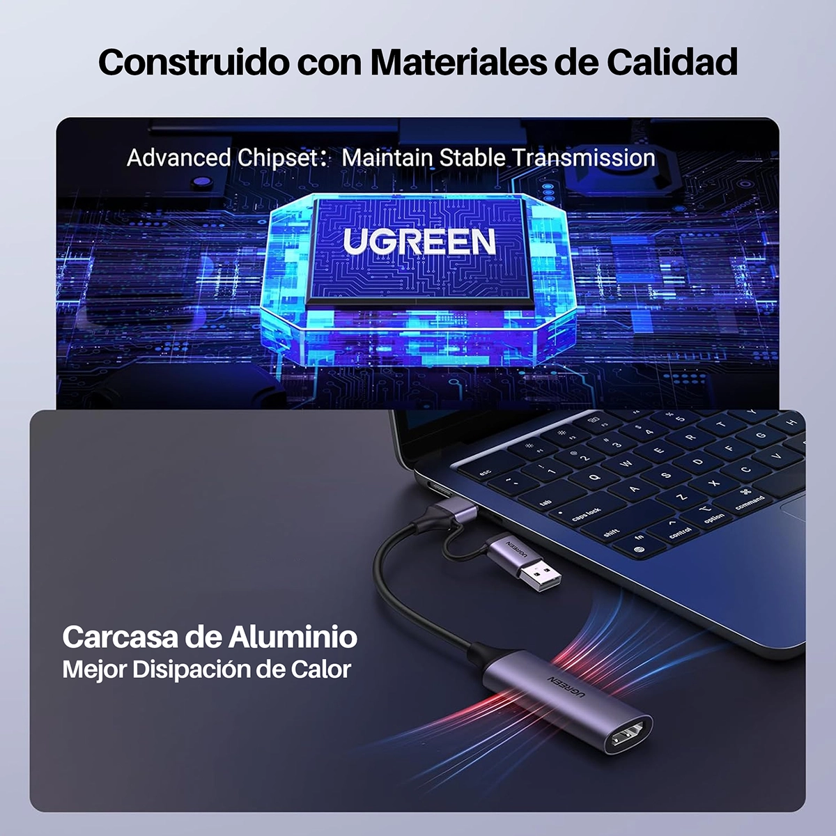 Capturadora HDMI UGREEN CM716-25854: ¡Graba y Transmite en 1080p/60Hz con Ultra Baja Latencia!