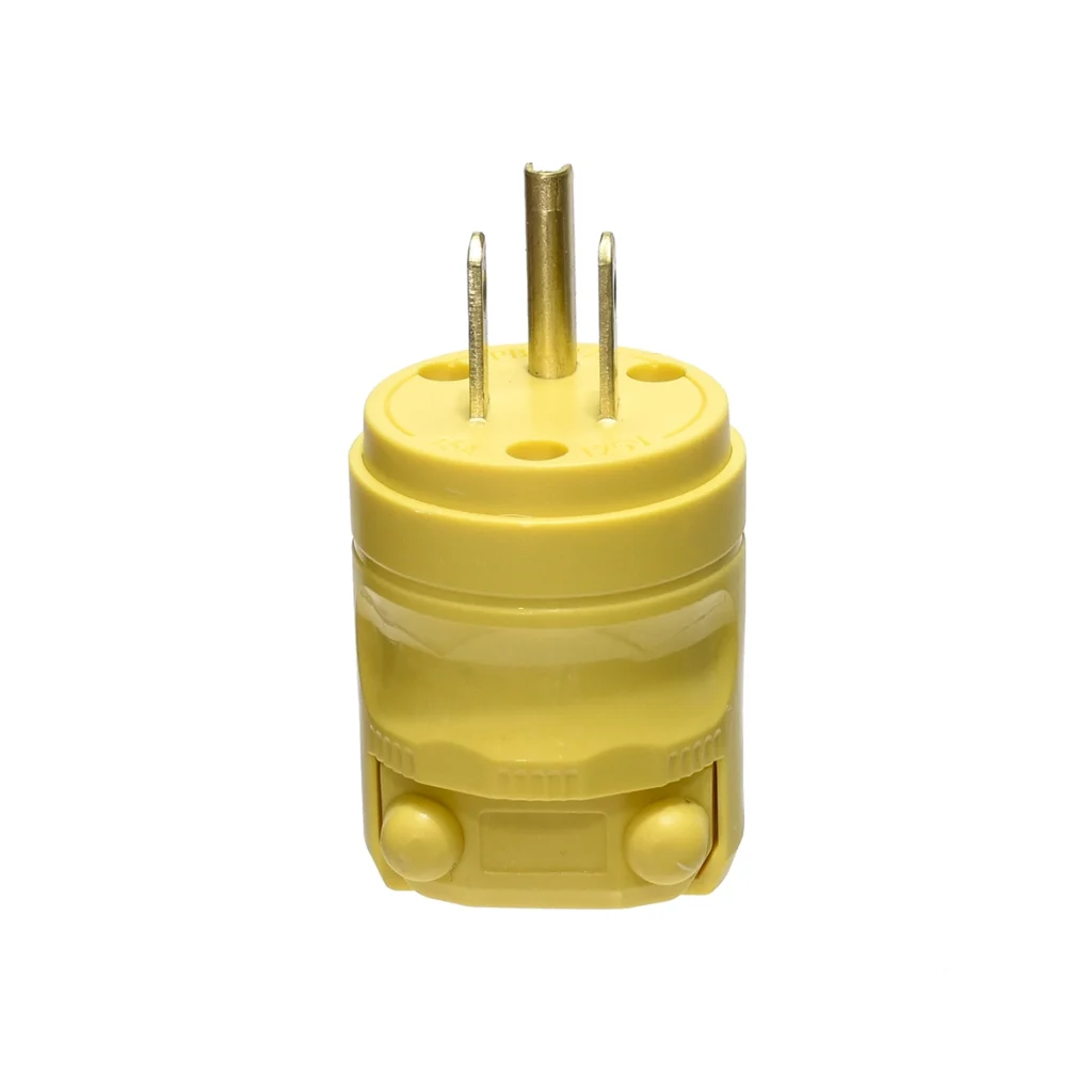 Enchufe Industrial A NEMA  P High Full Max HFM PM M Resistencia y Confiabilidad para Uso Rudo Plug AC Amarillo A V Macho