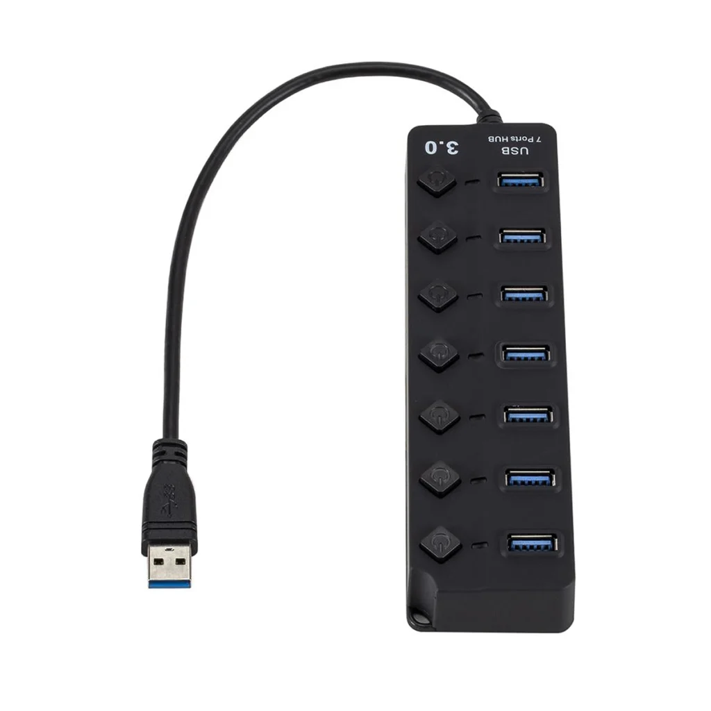 Hub USB  de  Puertos con Interruptores Individuales American NET GP P VS Expande tu Conectividad a Máxima Velocidad USB HUB  Puertos  Toma Independiente