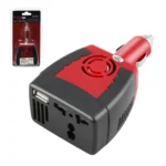 Inversor de Corriente 150W para Auto HFM-UTI-2A: Energía AC y USB en tu Vehículo, Car Inverter 150W, Inversor de Corriente para Auto