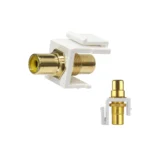 Jack RCA de Video Tipo Keystone Finder AC-TM-110101: Conexión Profesional y Discreta para tus Instalaciones, Jack RCA, Keystone RCA, RCA para Placa de Pared