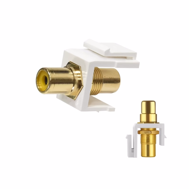 Jack RCA de Video Tipo Keystone Finder AC TM  Conexión Profesional y Discreta para tus Instalaciones