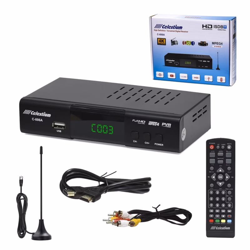 Sintonizador TDT HD Celestium C A Disfruta de la TV Digital con Todo Incluido