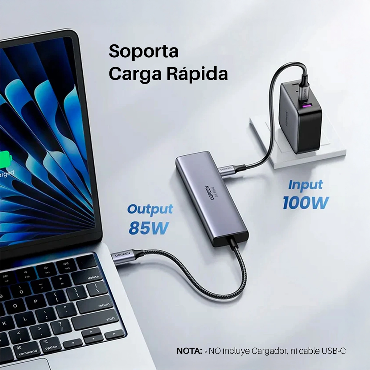 Adaptador USB-C 6 en 1 UGREEN CM511: ¡Convierte tu USB-C en un Centro Multimedia!, Docking USB-C con 2 USB-C de 10Gbps