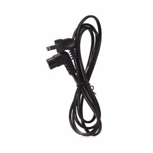 Cable de Poder Tipo 8 con Terminal de 90° American NET GP-132-L-180MM: Conexión Segura y Ahorro de Espacio, Enchufe Plano de 90°, Conector C7 de 90 Grados